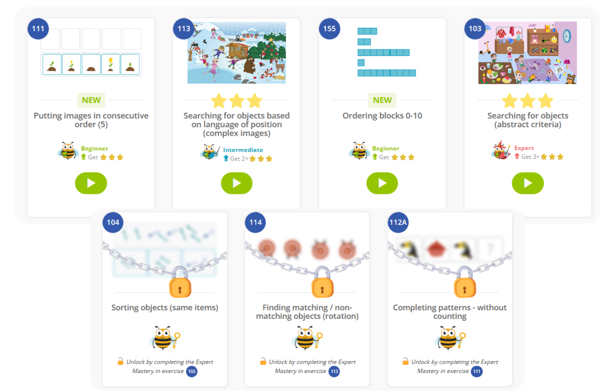 Personalized learning exercises